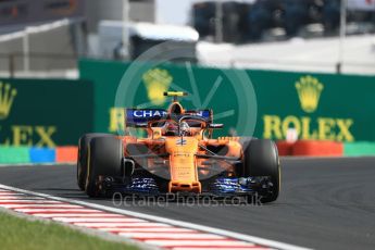 World © Octane Photographic Ltd. Formula 1 – Hungarian GP - Practice 2. McLaren MCL33 – Fernando Alonso. Hungaroring, Budapest, Hungary. Friday 27th July 2018.