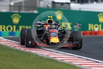 World © Octane Photographic Ltd. Formula 1 – Hungarian GP - Practice 2. Aston Martin Red Bull Racing TAG Heuer RB14 – Max Verstappen. Hungaroring, Budapest, Hungary. Friday 27th July 2018.