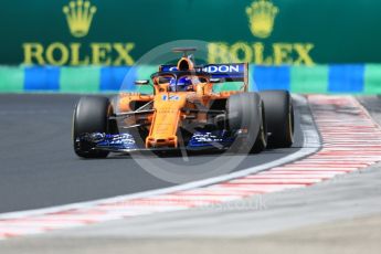 World © Octane Photographic Ltd. Formula 1 – Hungarian GP - Practice 3. McLaren MCL33 – Fernando Alonso. Hungaroring, Budapest, Hungary. Saturday 28th July 2018.