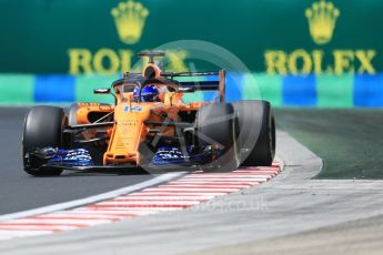 World © Octane Photographic Ltd. Formula 1 – Hungarian GP - Practice 3. McLaren MCL33 – Fernando Alonso. Hungaroring, Budapest, Hungary. Saturday 28th July 2018.