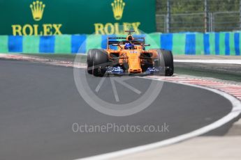 World © Octane Photographic Ltd. Formula 1 – Hungarian GP - Practice 3. McLaren MCL33 – Fernando Alonso. Hungaroring, Budapest, Hungary. Saturday 28th July 2018.