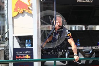 World © Octane Photographic Ltd. Formula 1 - Hungarian GP - Practice 3. Jonathan Wheatley - Team Manager of Red Bull Racing. Hungaroring, Budapest, Hungary. Friday 27th July 2018.