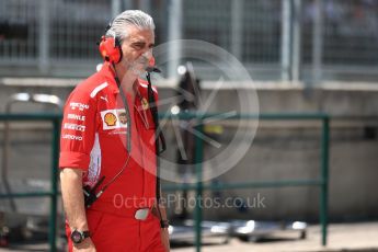 World © Octane Photographic Ltd. Formula 1 - Hungarian GP - Practice 3. Maurizio Arrivabene – Managing Director and Team Principal of Scuderia Ferrari. Hungaroring, Budapest, Hungary. Saturday 28th July 2018.