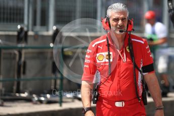World © Octane Photographic Ltd. Formula 1 - Hungarian GP - Practice 3. Maurizio Arrivabene – Managing Director and Team Principal of Scuderia Ferrari. Hungaroring, Budapest, Hungary. Saturday 28th July 2018.
