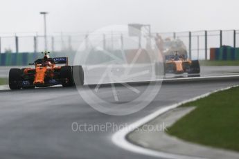 World © Octane Photographic Ltd. Formula 1 – Hungarian GP - Qualifying. McLaren MCL33 – Stoffel Vandoorne and Fernando Alonso. Hungaroring, Budapest, Hungary. Saturday 28th July 2018.