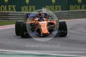 World © Octane Photographic Ltd. Formula 1 – Hungarian GP - Qualifying. McLaren MCL33 – Fernando Alonso. Hungaroring, Budapest, Hungary. Saturday 28th July 2018.