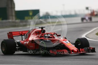 World © Octane Photographic Ltd. Formula 1 – Hungarian GP - Qualifying. Scuderia Ferrari SF71-H – Sebastian Vettel and Sahara Force India VJM11 - Sergio Perez. Hungaroring, Budapest, Hungary. Saturday 28th July 2018.