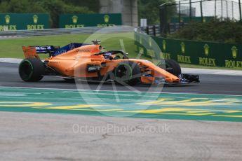 World © Octane Photographic Ltd. Formula 1 – Hungarian GP - Qualifying. McLaren MCL33 – Fernando Alonso. Hungaroring, Budapest, Hungary. Saturday 28th July 2018.