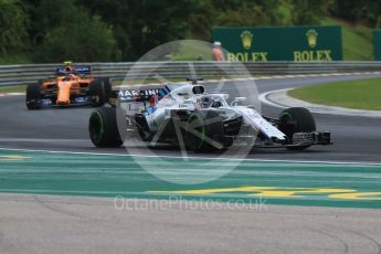 World © Octane Photographic Ltd. Formula 1 – Hungarian GP - Qualifying. Williams Martini Racing FW41 – Lance Stroll and McLaren MCL33 – Stoffel Vandoorne. Hungaroring, Budapest, Hungary. Saturday 28th July 2018.