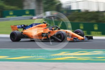 World © Octane Photographic Ltd. Formula 1 – Hungarian GP - Qualifying. McLaren MCL33 – Fernando Alonso. Hungaroring, Budapest, Hungary. Saturday 28th July 2018.