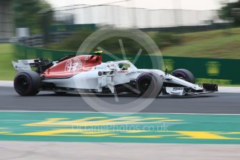 World © Octane Photographic Ltd. Formula 1 – Hungarian GP - Qualifying. Alfa Romeo Sauber F1 Team C37 – Charles Leclerc. Hungaroring, Budapest, Hungary. Saturday 28th July 2018.