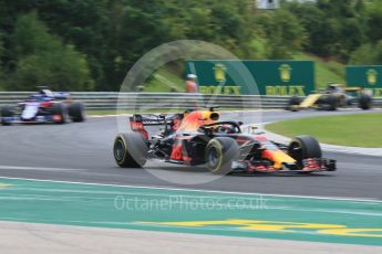 World © Octane Photographic Ltd. Formula 1 – Hungarian GP - Qualifying. Aston Martin Red Bull Racing TAG Heuer RB14 – Daniel Ricciardo, Scuderia Toro Rosso STR13 – Brendon Hartley and Renault Sport F1 Team RS18 – Nico Hulkenberg. Hungaroring, Budapest, Hungary. Saturday 28th July 2018.