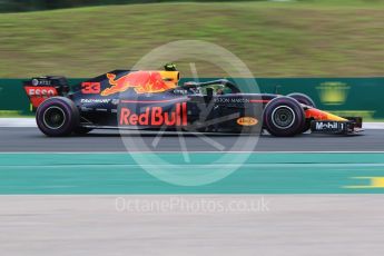 World © Octane Photographic Ltd. Formula 1 – Hungarian GP - Qualifying. Aston Martin Red Bull Racing TAG Heuer RB14 – Max Verstappen. Hungaroring, Budapest, Hungary. Saturday 28th July 2018.