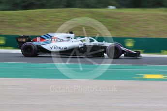 World © Octane Photographic Ltd. Formula 1 – Hungarian GP - Qualifying. Williams Martini Racing FW41 – Lance Stroll. Hungaroring, Budapest, Hungary. Saturday 28th July 2018.