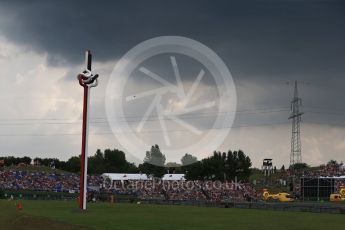 World © Octane Photographic Ltd. Formula 1 – Hungarian GP - Qualifying. Storm clouds gather over the circuit. Hungaroring, Budapest, Hungary. Saturday 28th July 2018.