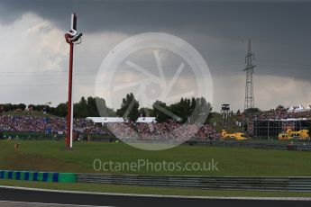World © Octane Photographic Ltd. Formula 1 – Hungarian GP - Qualifying. Storm clouds gather over the circuit. Hungaroring, Budapest, Hungary. Saturday 28th July 2018.