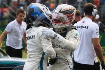 World © Octane Photographic Ltd. Formula 1 – Hungarian GP - Qualifying. Mercedes AMG Petronas Motorsport AMG F1 W09 EQ Power+ - Lewis Hamilton and Valtteri Bottas. Hungaroring, Budapest, Hungary. Saturday 28th July 2018.