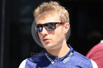 World © Octane Photographic Ltd. Formula 1 – Hungarian GP - Paddock. Williams Martini Racing FW41 – Sergey Sirotkin. Hungaroring, Budapest, Hungary. Sunday 29th July 2018.