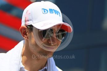 World © Octane Photographic Ltd. Formula 1 – Hungarian GP - Paddock. Sahara Force India VJM11 - Esteban Ocon. Hungaroring, Budapest, Hungary. Sunday 29th July 2018.