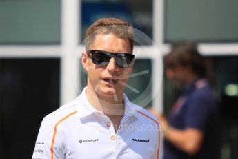 World © Octane Photographic Ltd. Formula 1 – Hungarian GP - Paddock. McLaren MCL33 – Stoffel Vandoorne. Hungaroring, Budapest, Hungary. Sunday 29th July 2018.