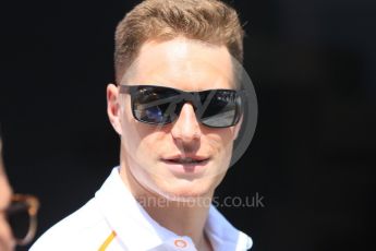 World © Octane Photographic Ltd. Formula 1 – Hungarian GP - Paddock. McLaren MCL33 – Stoffel Vandoorne. Hungaroring, Budapest, Hungary. Sunday 29th July 2018.