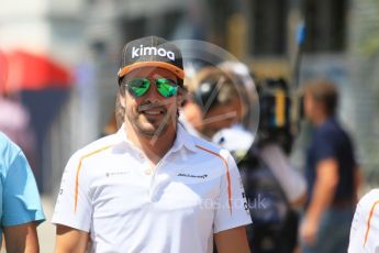 World © Octane Photographic Ltd. Formula 1 – Hungarian GP - Paddock. McLaren MCL33 – Fernando Alonso. Hungaroring, Budapest, Hungary. Sunday 29th July 2018.