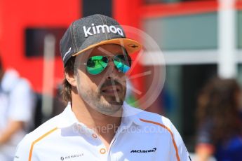 World © Octane Photographic Ltd. Formula 1 – Hungarian GP - Paddock. McLaren MCL33 – Fernando Alonso. Hungaroring, Budapest, Hungary. Sunday 29th July 2018.