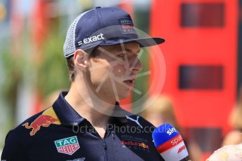 World © Octane Photographic Ltd. Formula 1 – Hungarian GP - Paddock. Aston Martin Red Bull Racing TAG Heuer RB14 – Max Verstappen. Hungaroring, Budapest, Hungary. Sunday 29th July 2018.