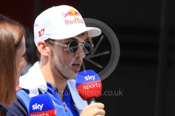 World © Octane Photographic Ltd. Formula 1 – Hungarian GP - Paddock. Scuderia Toro Rosso STR13 – Pierre Gasly. Hungaroring, Budapest, Hungary. Sunday 29th July 2018.