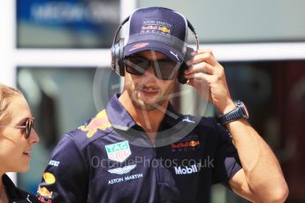 World © Octane Photographic Ltd. Formula 1 – Hungarian GP - Paddock. Aston Martin Red Bull Racing TAG Heuer RB14 – Daniel Ricciardo. Hungaroring, Budapest, Hungary. Sunday 29th July 2018.