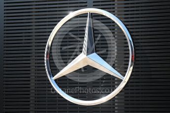 World © Octane Photographic Ltd. Formula 1 – Hungarian GP - Paddock. Mercedes Star logo. Hungaroring, Budapest, Hungary. Sunday 29th July 2018.