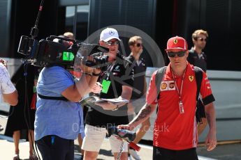 World © Octane Photographic Ltd. Formula 1 – Hungarian GP - Paddock. Scuderia Ferrari – Kimi Raikkonen. Hungaroring, Budapest, Hungary. Sunday 29th July 2018.