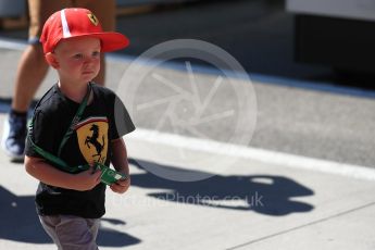 World © Octane Photographic Ltd. Formula 1 – Hungarian GP - Paddock. Scuderia Ferrari – Kimi Raikkonen son Robin. Hungaroring, Budapest, Hungary. Sunday 29th July 2018.