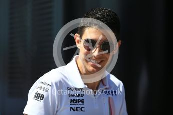 World © Octane Photographic Ltd. Formula 1 – Hungarian GP - Paddock. Sahara Force India - Esteban Ocon. Hungaroring, Budapest, Hungary. Sunday 29th July 2018.