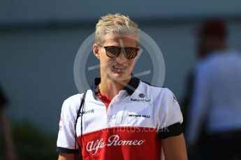 World © Octane Photographic Ltd. Formula 1 – Hungarian GP - Paddock. Alfa Romeo Sauber F1 Team  – Marcus Ericsson. Hungaroring, Budapest, Hungary. Sunday 29th July 2018.