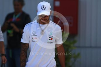 World © Octane Photographic Ltd. Formula 1 – Hungarian GP - Paddock. Mercedes AMG Petronas Motorsport - Lewis Hamilton. Hungaroring, Budapest, Hungary. Sunday 29th July 2018.