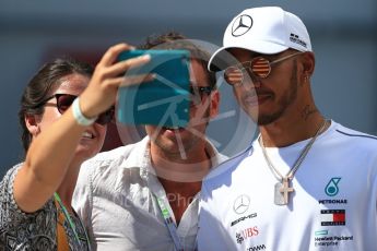 World © Octane Photographic Ltd. Formula 1 – Hungarian GP - Paddock. Mercedes AMG Petronas Motorsport - Lewis Hamilton. Hungaroring, Budapest, Hungary. Sunday 29th July 2018.