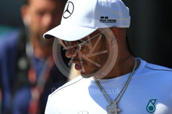 World © Octane Photographic Ltd. Formula 1 – Hungarian GP - Paddock. Mercedes AMG Petronas Motorsport - Lewis Hamilton. Hungaroring, Budapest, Hungary. Sunday 29th July 2018.