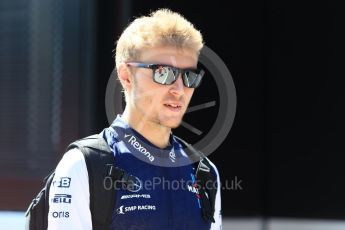 World © Octane Photographic Ltd. Formula 1 – Hungarian GP - Paddock. Williams Martini Racing – Sergey Sirotkin. Hungaroring, Budapest, Hungary. Sunday 29th July 2018.