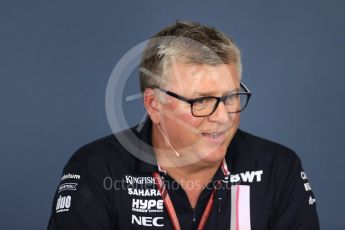 World © Octane Photographic Ltd. Formula 1 - Hungarian GP - Friday FIA Team Press Conference. Otmar Szafnauer - Chief Operating Officer of Sahara Force India. Hungaroring, Budapest, Hungary. Friday 27th July 2018.