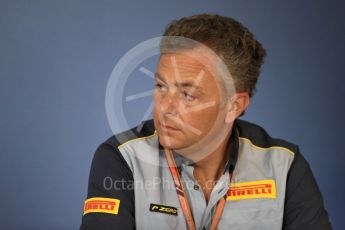 World © Octane Photographic Ltd. Formula 1 - Hungarian GP - Friday FIA Team Press Conference. Mario Isola – Pirelli Head of Car Racing. Hungaroring, Budapest, Hungary. Friday 27th July 2018.