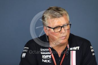 World © Octane Photographic Ltd. Formula 1 - Hungarian GP - Friday FIA Team Press Conference. Otmar Szafnauer - Chief Operating Officer of Sahara Force India. Hungaroring, Budapest, Hungary. Friday 27th July 2018.