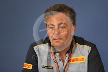 World © Octane Photographic Ltd. Formula 1 - Hungarian GP - Friday FIA Team Press Conference. Mario Isola – Pirelli Head of Car Racing. Hungaroring, Budapest, Hungary. Friday 27th July 2018.