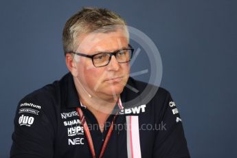 World © Octane Photographic Ltd. Formula 1 - Hungarian GP - Friday FIA Team Press Conference. Otmar Szafnauer - Chief Operating Officer of Sahara Force India. Hungaroring, Budapest, Hungary. Friday 27th July 2018.