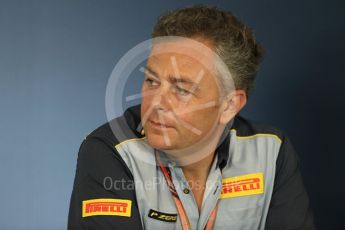World © Octane Photographic Ltd. Formula 1 - Hungarian GP - Friday FIA Team Press Conference. Mario Isola – Pirelli Head of Car Racing. Hungaroring, Budapest, Hungary. Friday 27th July 2018.