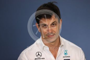 World © Octane Photographic Ltd. Formula 1 - Hungarian GP - Friday FIA Team Press Conference. Toto Wolff - Executive Director & Head of Mercedes-Benz Motorsport. Hungaroring, Budapest, Hungary. Friday 27th July 2018.