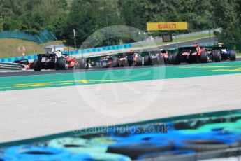 World © Octane Photographic Ltd. FIA Formula 2 (F2) – Hungarian GP - Race 2. The grid makes it Turn 2. Hungaroring, Budapest, Hungary. Sunday 29th July 2018.