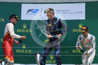 World © Octane Photographic Ltd. FIA Formula 2 (F2) – Hungarian GP - Race 2. DAMS - Alexander Albon, Campos Vexatec Racing - Luca Ghiotto and Carlin - Sergio Sette Camara. Hungaroring, Budapest, Hungary. Sunday 29th July 2018.