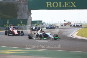 World © Octane Photographic Ltd. GP3 – Hungarian GP – Race 1. Trident - David Beckmann and Arden International - Joey Mawson. Hungaroring, Budapest, Hungary. Saturday 28th July 2018.