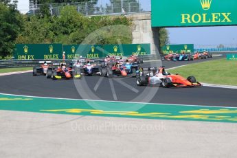 World © Octane Photographic Ltd. GP3 – Hungarian GP – Race 2. MP Motorsport - Dorian Boccolacci leads the field. Hungaroring, Budapest, Hungary. Sunday 29th July 2018.